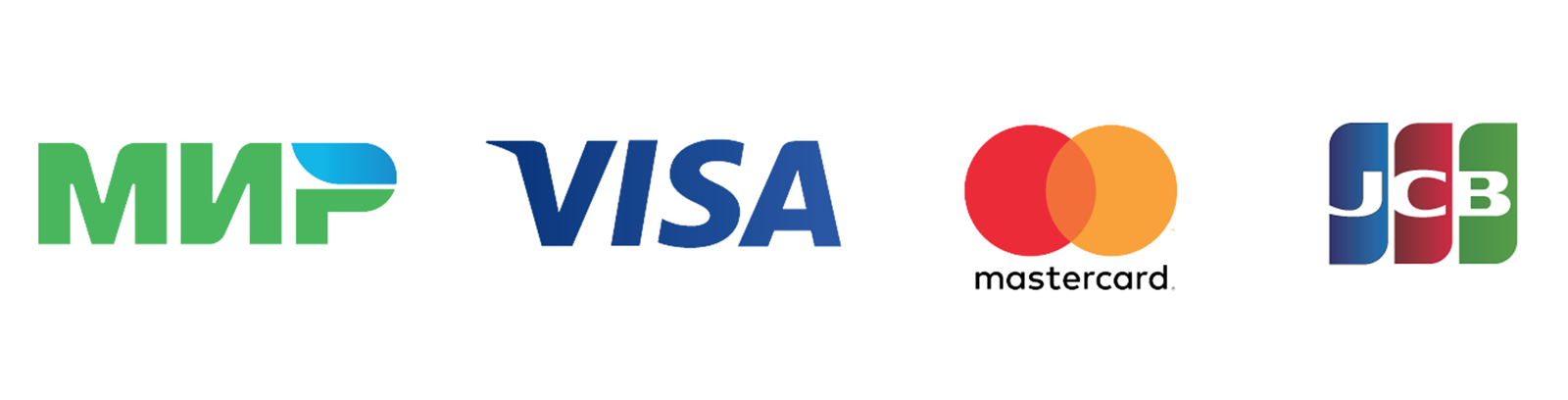 МИР VISA Mastercard Worldwide JCB